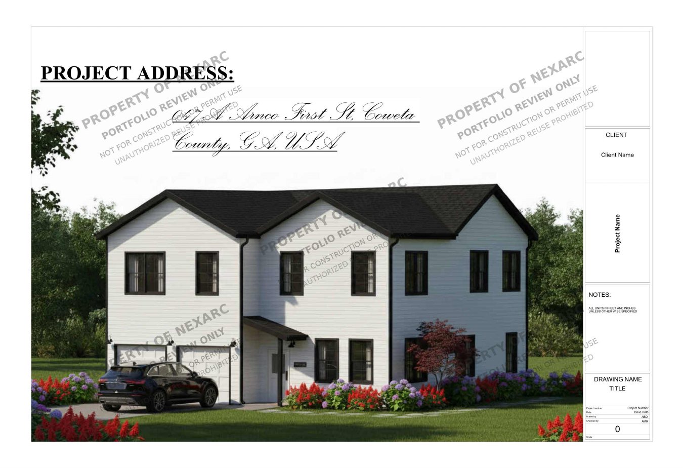Preview of a residential permit drawing set